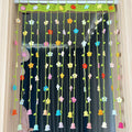 Handmade Fresh Floral Door Curtain, Warm Spring Bedroom Divider