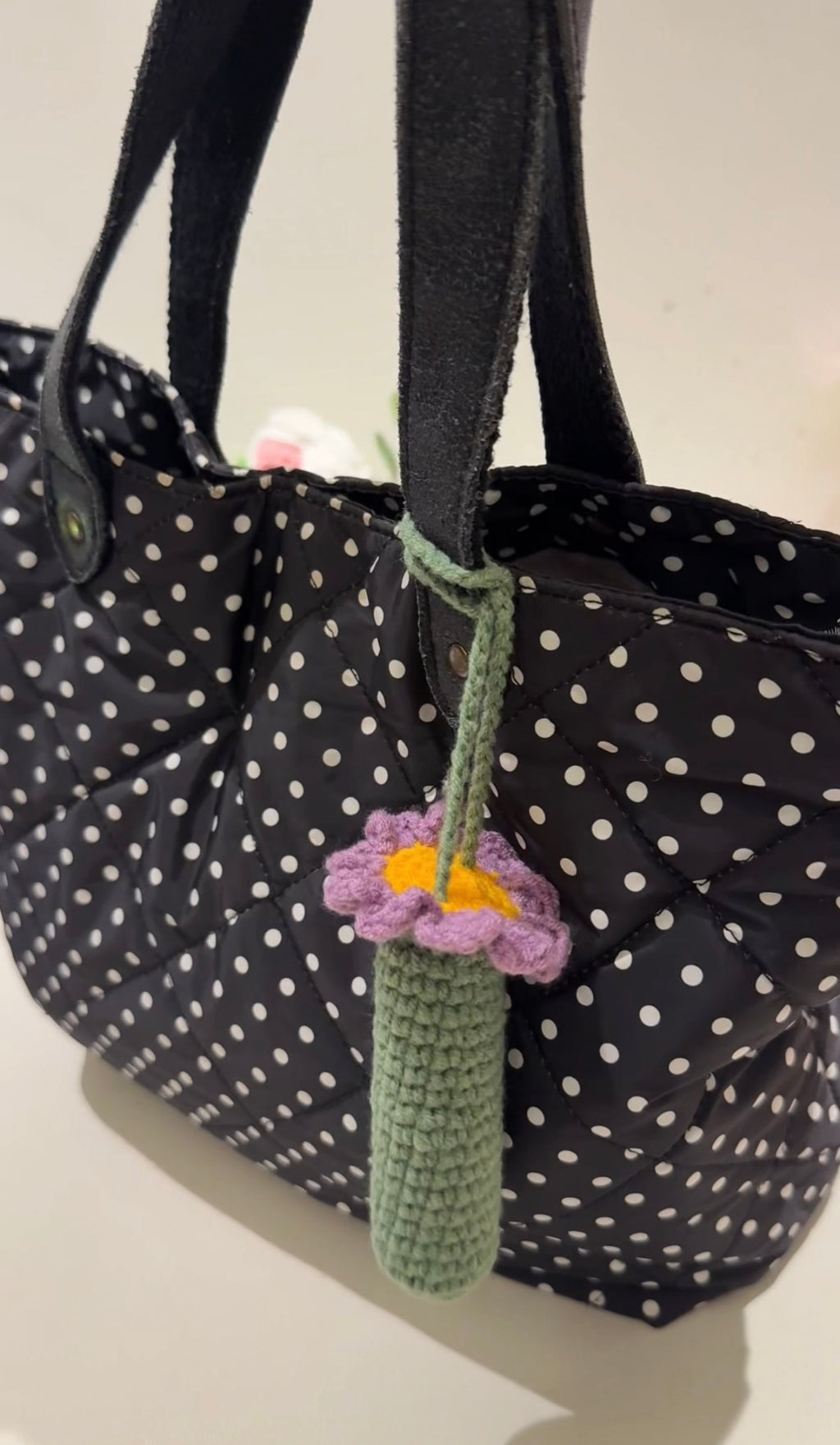 Handmade Crochet Multifunctional Lipstick Holder | Hanging Floral Lipstick Protector