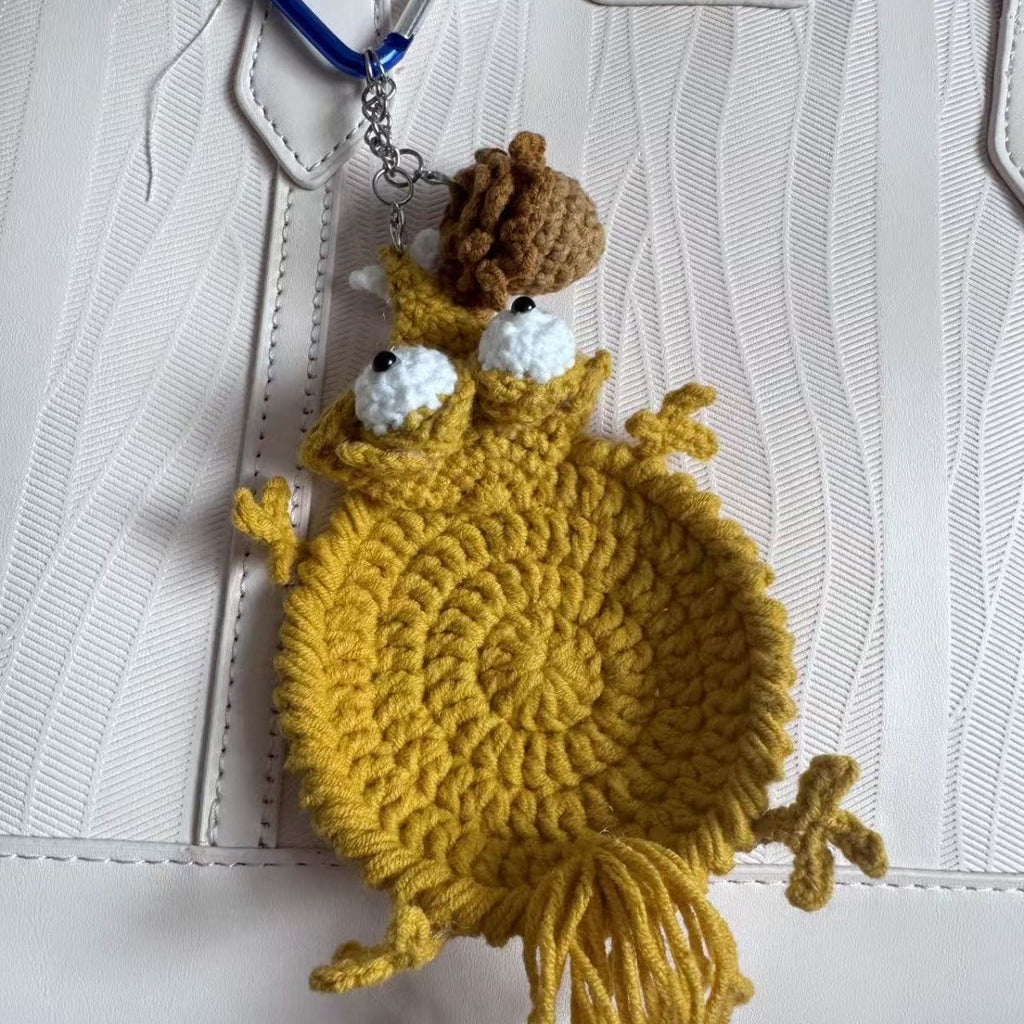 Handmade Crochet Squirrel Multifunctional Coaster – Cute Cup Mat & Unique Home Decor