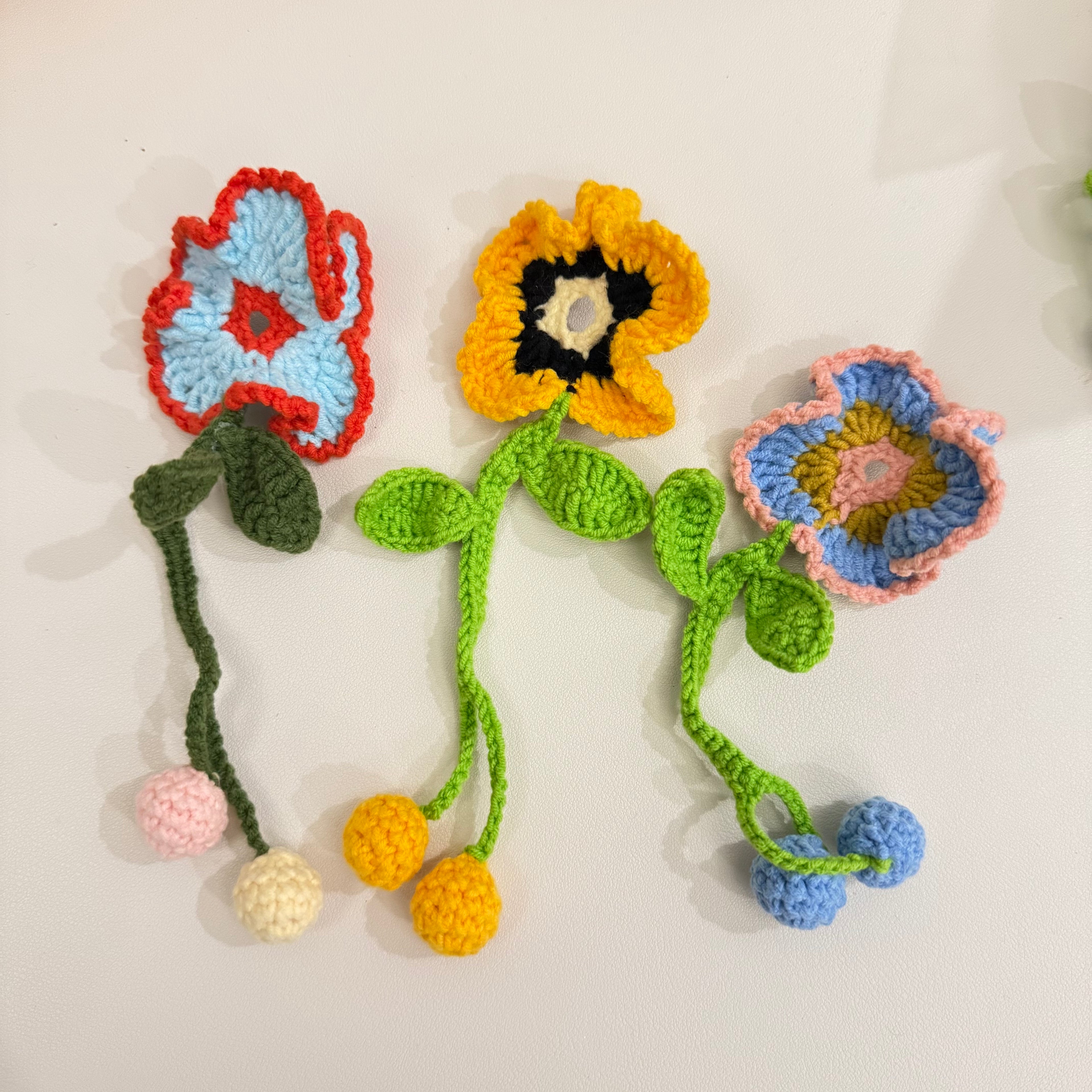 Handmade Crochet Shirt Flower Button Covers | Knitted Floral Button Protectors for Blouses & Tops