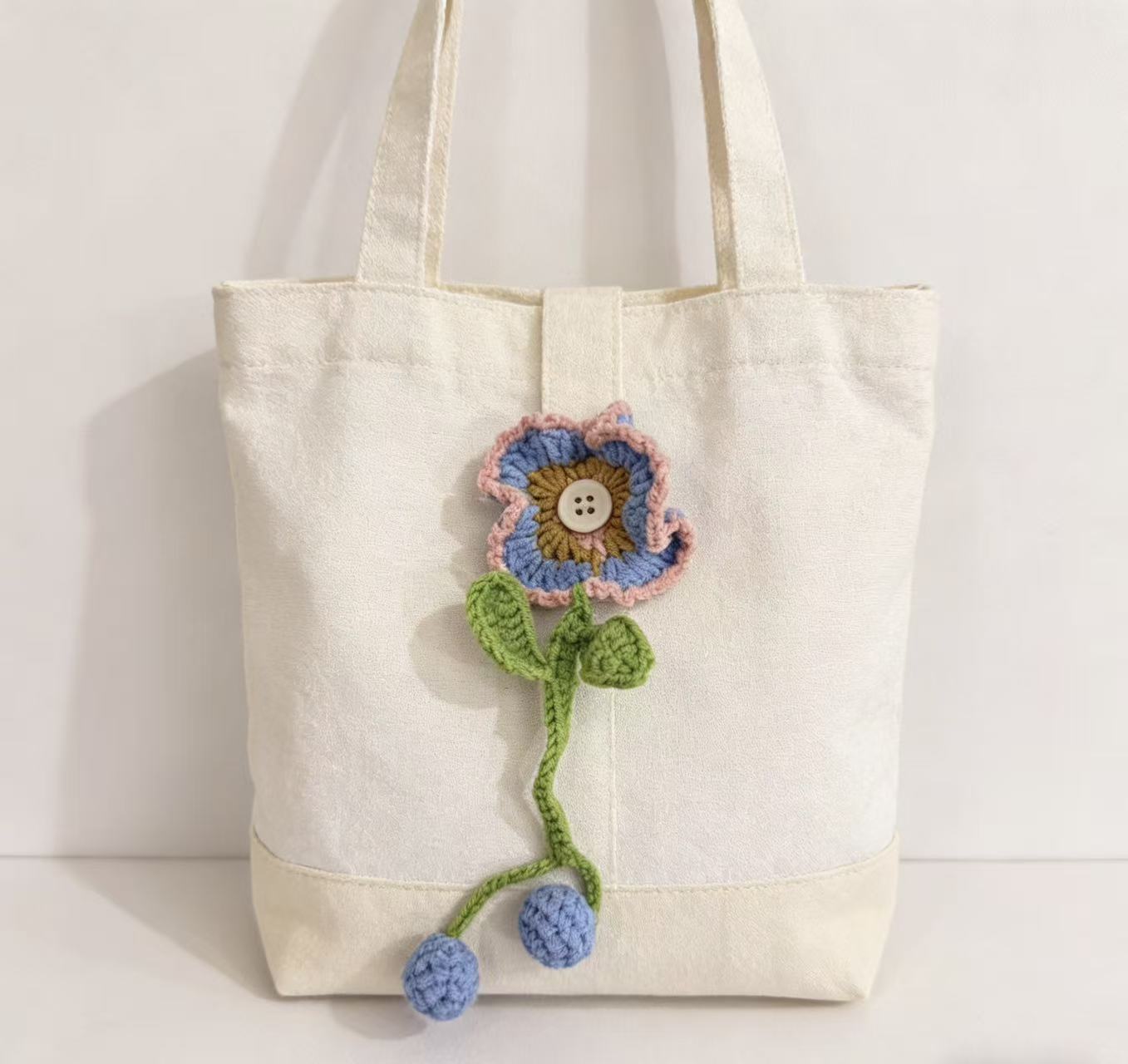 Handmade Crochet Shirt Flower Button Covers | Knitted Floral Button Protectors for Blouses & Tops