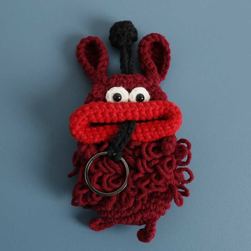 Adorable Monster Crochet Key Cover | Handmade Keychain