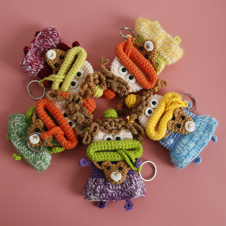 Intricately Crafted Heavy-Industry Crochet Funny Key Cover
