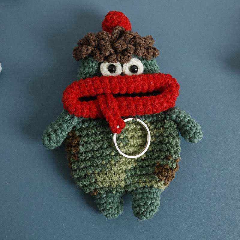 Funny Handmade Crochet Key Cover | Creative Quirky Keychain