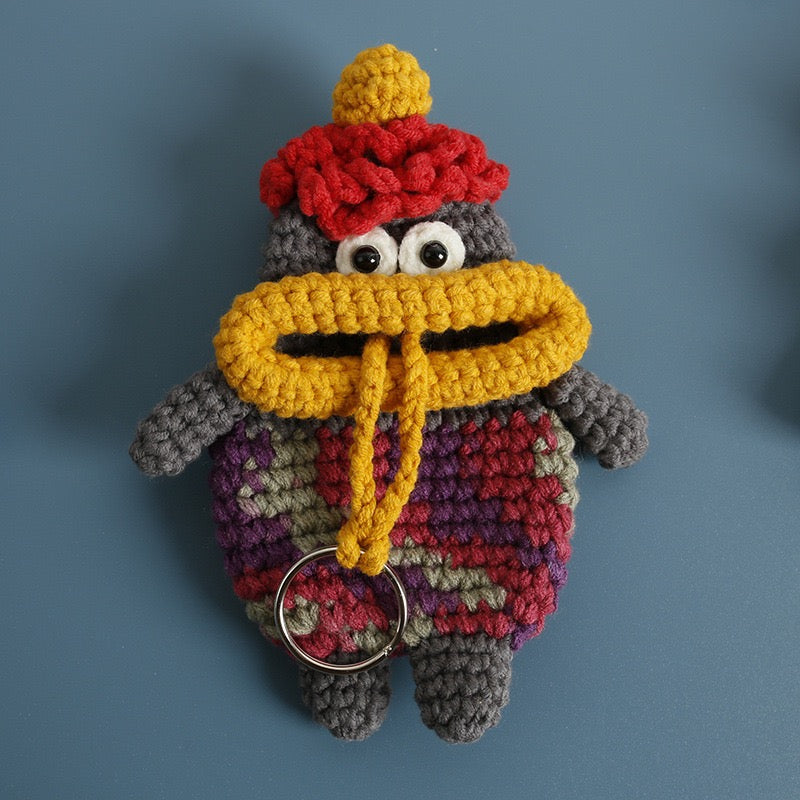 Funny Handmade Crochet Key Cover | Creative Quirky Keychain