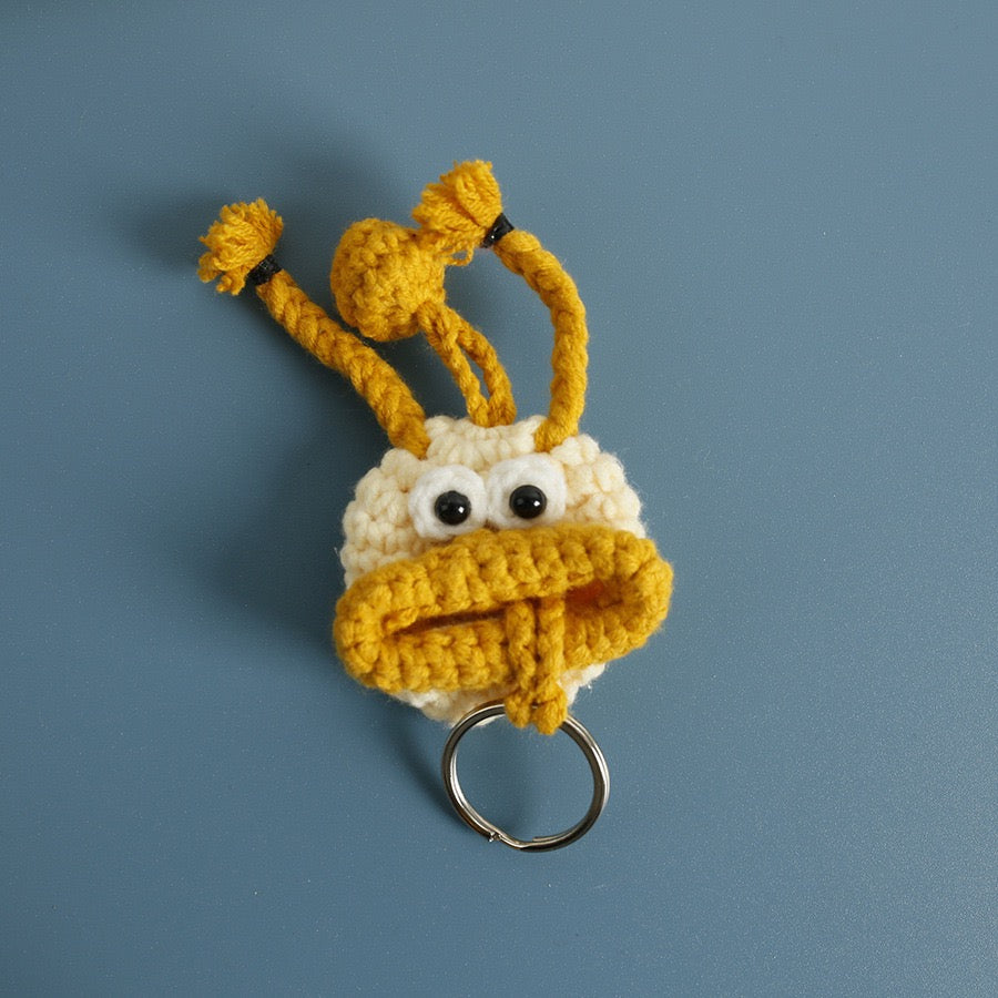 Handmade by Mom Mei | Unique Crochet Sausage-Mouth Key Cover | Perfect Gift for Friends & Family