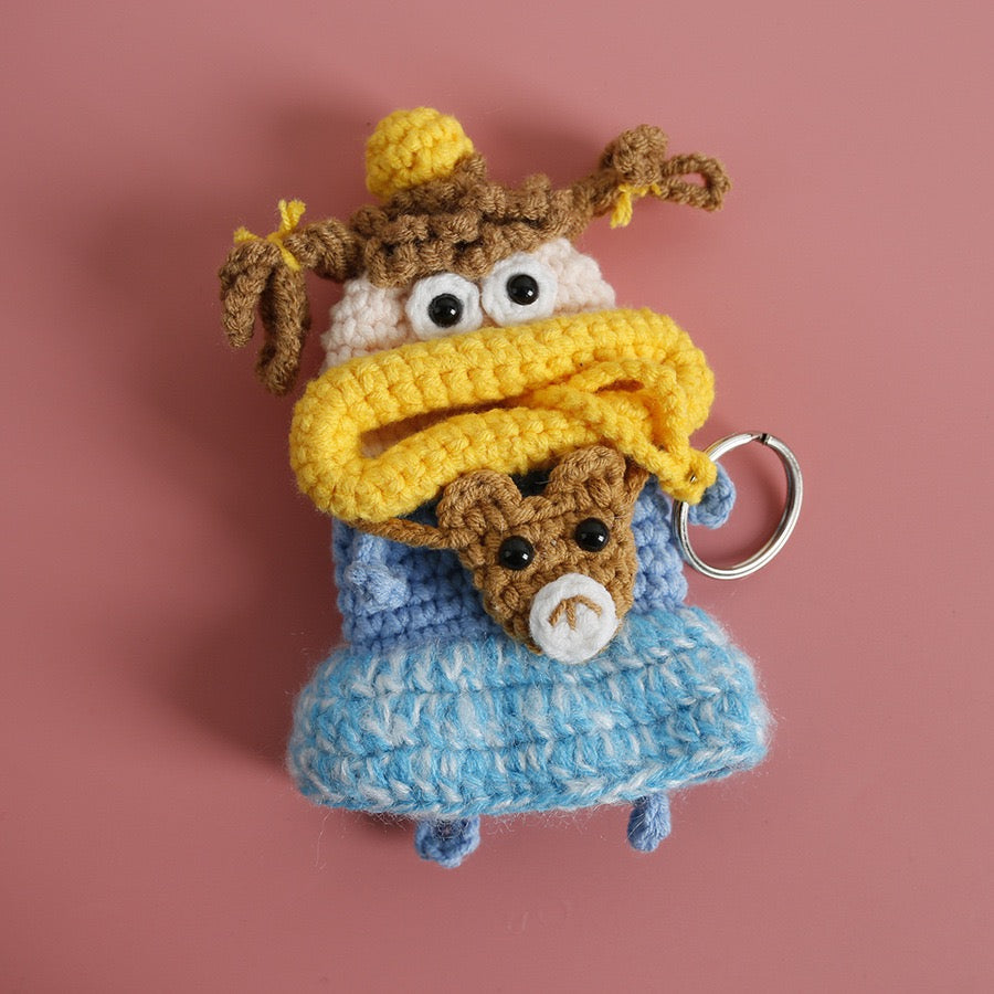 Intricately Crafted Heavy-Industry Crochet Funny Key Cover