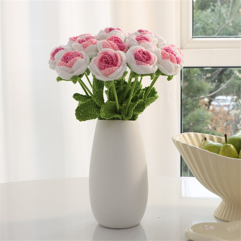 Crochet Yarn Flower Home Decor Ornament