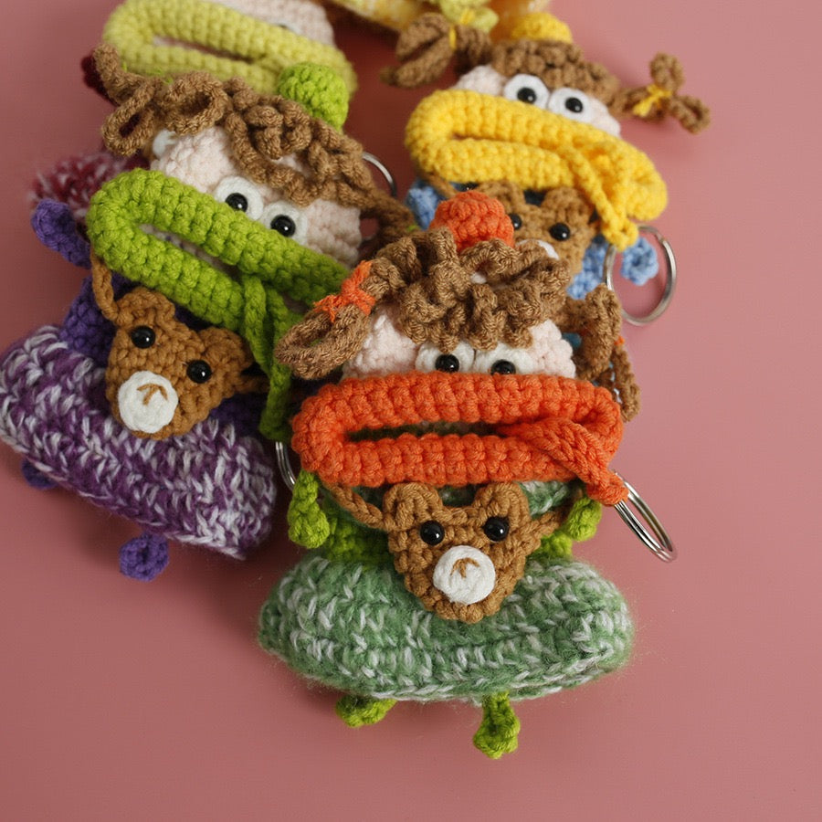 Intricately Crafted Heavy-Industry Crochet Funny Key Cover