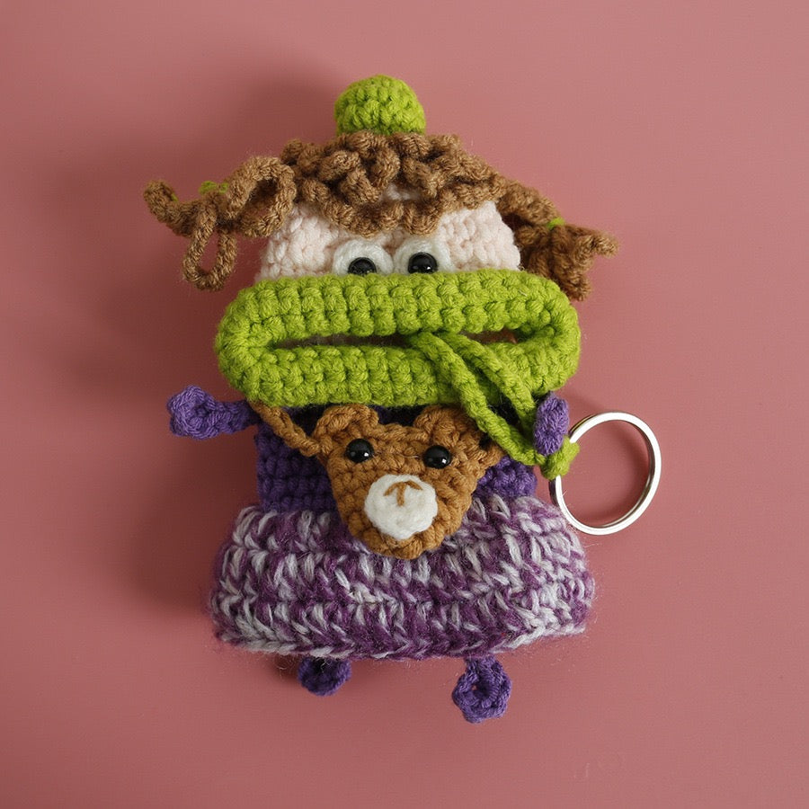 Intricately Crafted Heavy-Industry Crochet Funny Key Cover