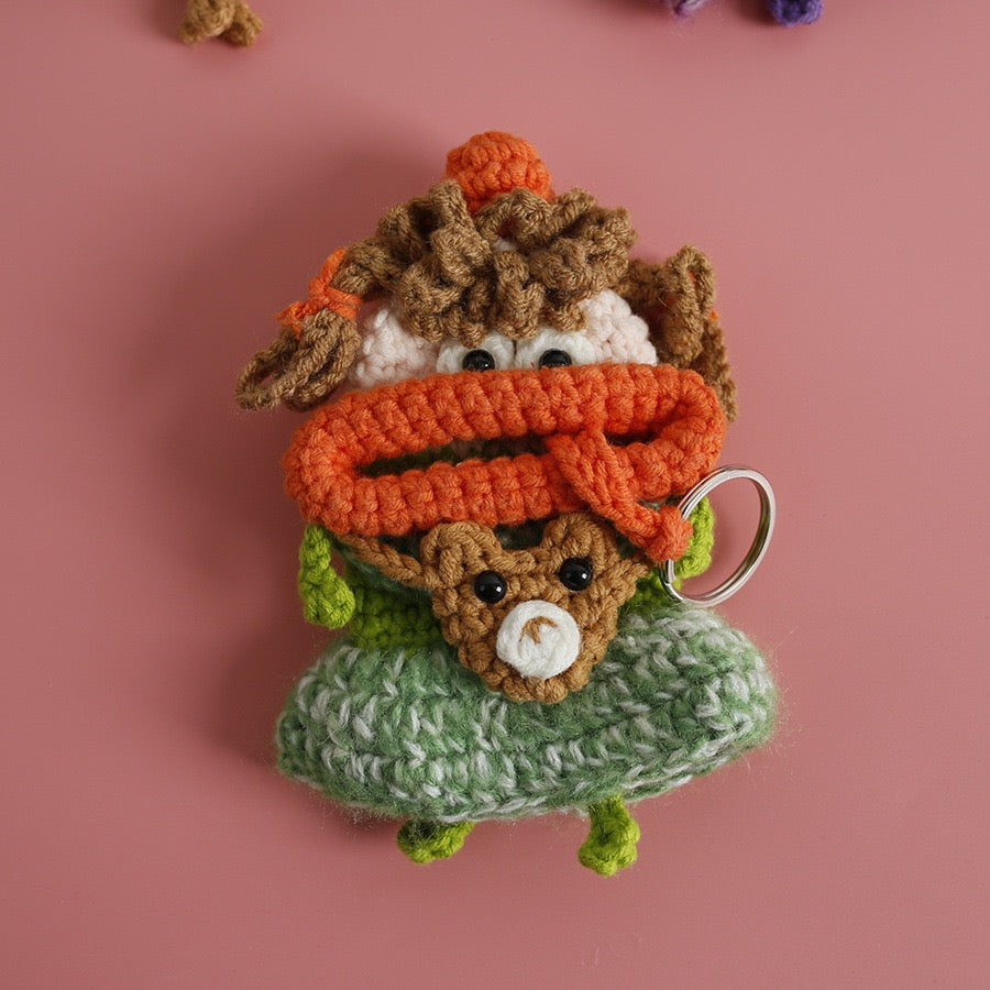 Intricately Crafted Heavy-Industry Crochet Funny Key Cover