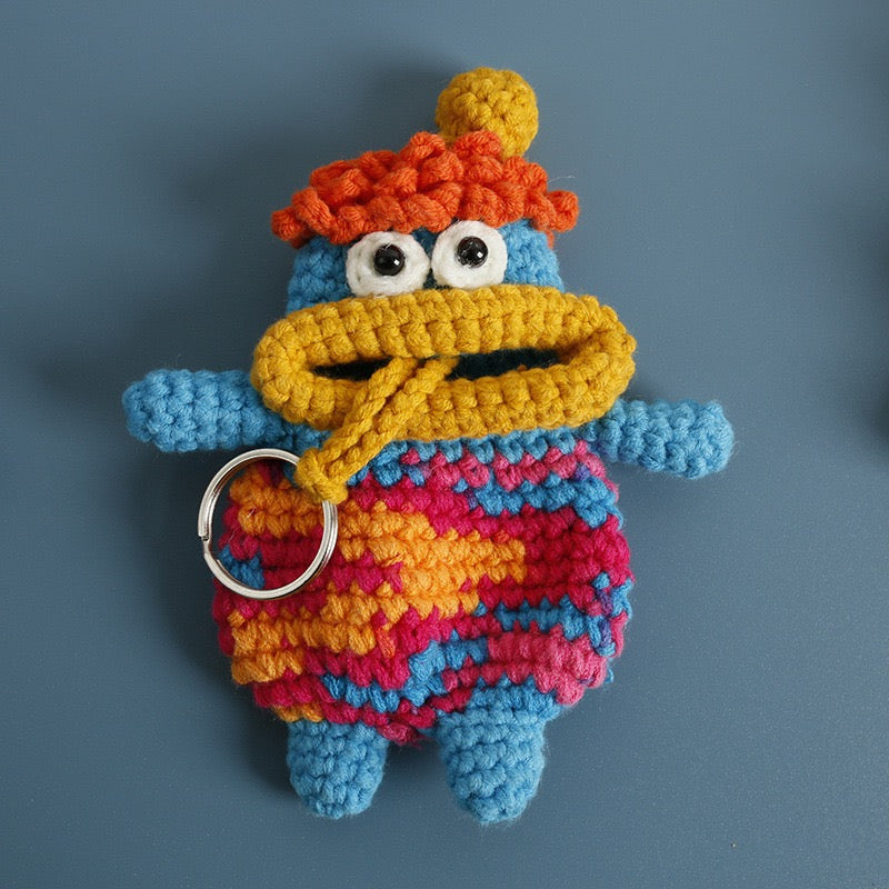 Funny Handmade Crochet Key Cover | Creative Quirky Keychain