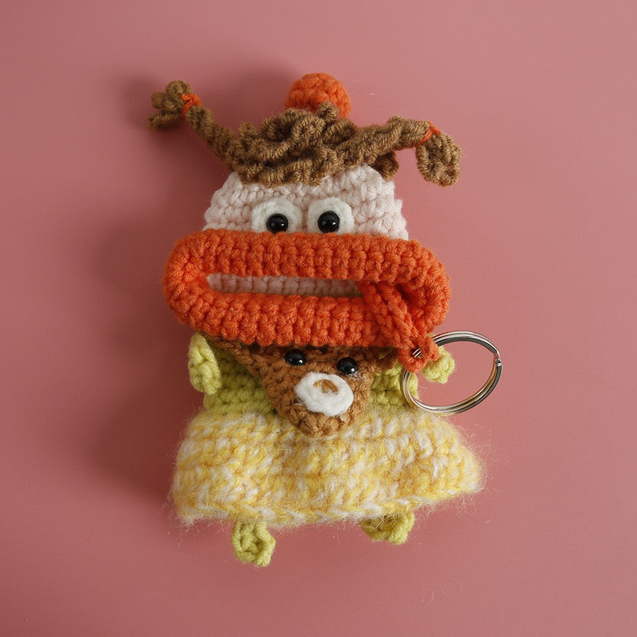 Intricately Crafted Heavy-Industry Crochet Funny Key Cover