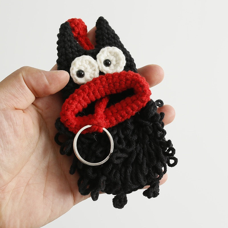 Adorable Monster Crochet Key Cover | Handmade Keychain