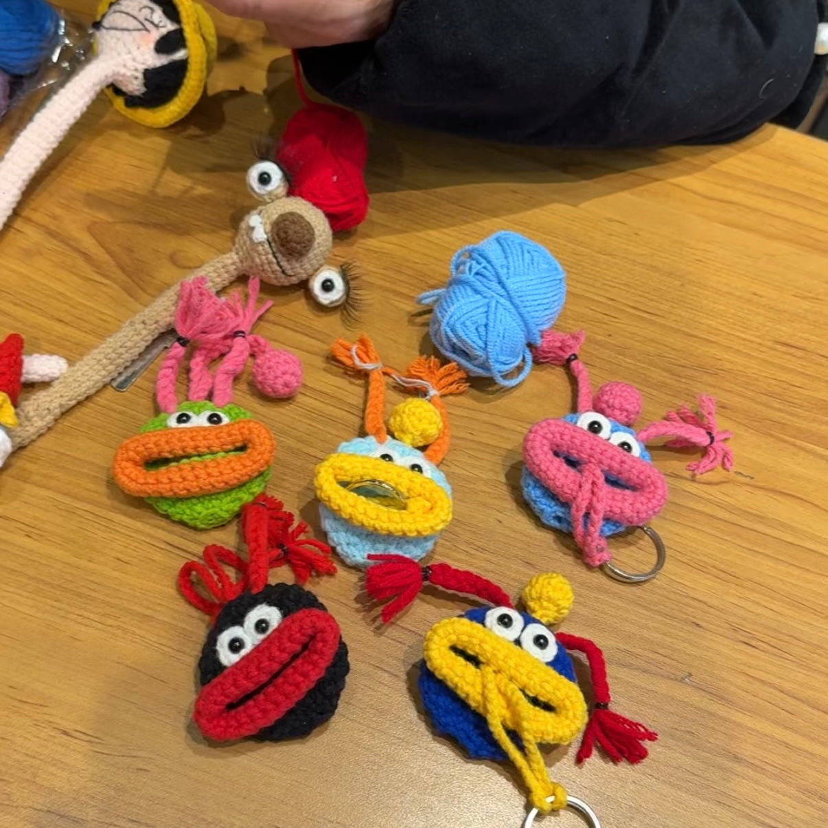 Handmade by Mom Mei | Unique Crochet Sausage-Mouth Key Cover | Perfect Gift for Friends & Family